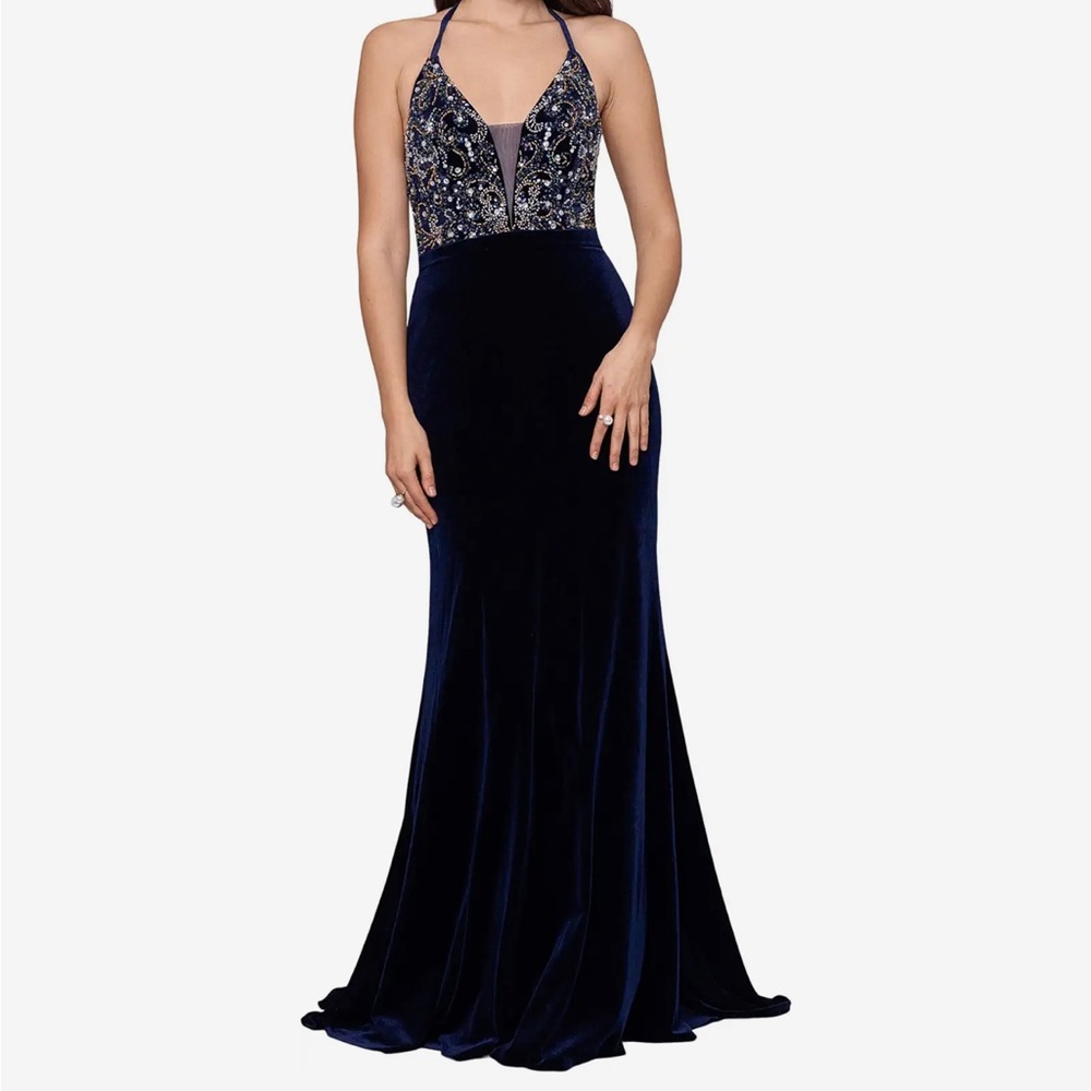 Betsy & Adam Velvet Dress